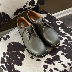 Dr. Martens Men's Olive Derby Shoes